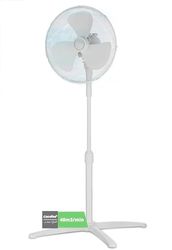 COMFEE' CFS40PW00A2 40 W staande ventilator, 3 instelbare snelheden, oscillatie 90°, in hoogte verstelbaar, krachtige luchtstroom en stille werking, ideaal voor thuis en op kantoor, wit