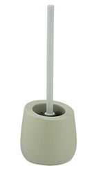 WENKO Brosse WC Badi Vert Pale céramique Porte-brosse WC avec soies en silicone et brosse pour rebords Vert