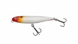 Berkley Pulse Slurp fiskedrag, flytande toppvattenbete, ytligt hårt bete för abborre, havsabborre, betesfiskimitation, lätt att fiska, saltvatten- och sötvattensrovdjursfiske, 6,5 cm, rött huvud