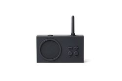Lexon TYKHO 3 Enceinte Bluetooth Portable et Poste Radio FM, Etanche avec Batterie Rechargeable - Gris Sombre