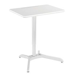 RICOO Postazione di lavoro SST012-W in piedi Superficie 710 x 533 mm Sit stand desk Rialzo PC portatile Scrivania bianco