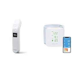 Kit iHealth thermomètre pour adultes par ihealth, thermomètre infrarouge pour de forehead et iHealth View - Tensiomètre Poignet Mesure Tension Artérielle, Pouls, Battements Cœur Irréguliers