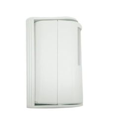 Garza Power Detector de movimento infravermelhos com campainha e alarme 70 dB, ângulo de detecção de 60º, cor branca