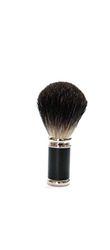 Golddachs Blaireau de rasage 100% poils de blaireau avec manche métallique Noir/argenté mat