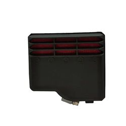 one by Camamoto Racing red sponge air filter, for Piaggio Ciao/PX/SI/Bravo/Superbravo/Grillo/carburettor connection 50mm mm