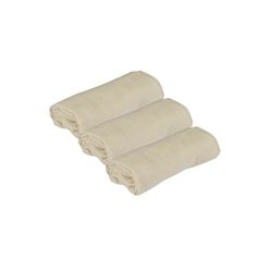 Bébé Douceur, Lot de 3 Langes 100% Coton Bio 60 x 60 cm Unis Beige Naturel