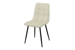 SILLA TAPIZADA BLANCO ROTO PATAS METAL