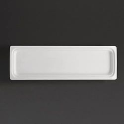 Olympia Whiteware Plat en porcelaine 2/4 Two quatrième size Gastronorm 30 x 165 x 530 mm