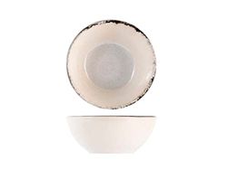 H&h set 24 ciotoline artisanal in stoneware grigio cm 10