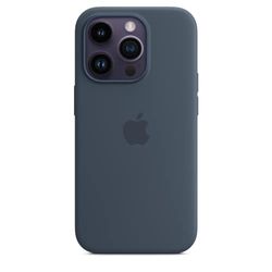 Apple Silikonskal med MagSafe till iPhone 14 Pro – stormblå ​​​​​​​