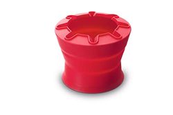 LAMY Aquaplus Water Cup 543 - Foldable Water Cup with Brush Tray in Red - Ideal for School Lessons