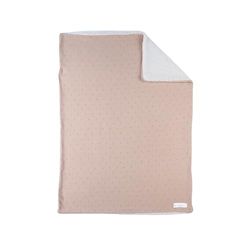 NOUKIE'S - Gebreide deken met Sherpa - Mix & Match - Roze - 75 x 100 cm