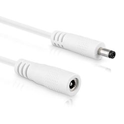 InLine – DC förlängningskabel, universal nätdel förlängningskabel för LED-remsor, övervakningskameror, skrivare, routrar, switchar och mycket mer, DC-kontakt/uttag 4,0 x 1,7 mm, vit, 3 m