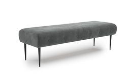 CAVADORE Sofás, Madera de ingeniería Metal Poliéster, Microfibra Gris, 2,5-Sitzer