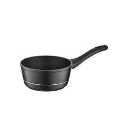 FLORINA Casserole en Aluminium (1 l) I Casserole Induction DELUX I 16 cm Diamètre I Marmite pour Induction, Gaz, Electrique I Batterie de Cuisine I Revêtement Antiadhésif I Petite Casserole à Lait