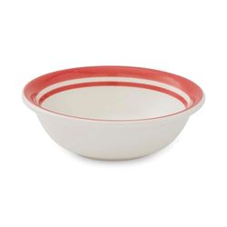 Potter's Stripe Set of 4, 13cm Bowls, Red