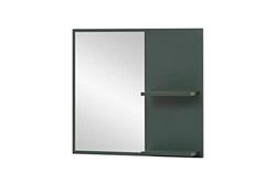 Schildmeyer Kent 151451 - Specchio con 2 ripiani, 67 x 12,2 x 60 cm, colore: Verde bosco