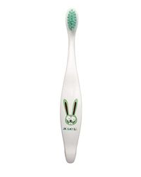 Jack N' Jill Kids Plastic Free Bio Toothbrush, Zero Waste Nylon Bristles Which Are Soft on the Gums, Ergonomic Handles For Little Hands, Suitable From First Tooth - Bunny