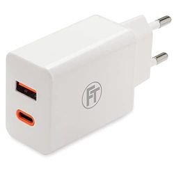 FeinTech NLG00833 30W USB C Cargador PD Fuente de alimentación Carga Rápida USB A y USB C Power Delivery PPS Cargador Rápido Compatible con iPhone 13 Google Pixel 6 Samsung Galaxy S22