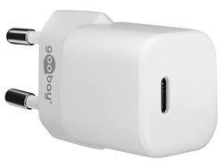 Goobay 59716 - Caricatore USB-C Nano / 30 W USB-C Power Delivery per iPhone 14 / IPad Pro/Magsafe/AirPods Pro/Samsung Galaxy Series/Google Pixel 5/4/3