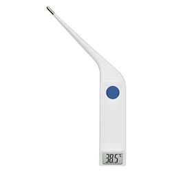 TFA Dostmann VET 112 Digitale veterinaire thermometer, voor meting van koorts bij grote dieren, IP67 waterdicht, met geheugen voor meetwaarden, wit