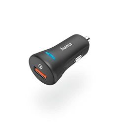 Hama Qualcomm® Quick Charge™ 3.0 - Caricabatterie USB da auto per Samsung Galaxy S21 S22, Xiaomi, Sony, iPhone XR/XS Max/ 8 Plus, Huawei, LG, Wiko, colore: Nero