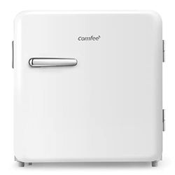 Comfee Mini réfrigérateur RCD50WH1RT(E) - Réfrigérateur rétro - Glacière de 47 l - Hauteur : 50 cm - 100 kWh/an - Blanc