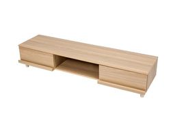 Iris Ohyama, Meuble TV, Support télévision pour ecran jusqu'à 65 pouces, 4 Etagères, Sortie-câbles, Contemporain, Chambre, Salon - TV Cabinet BAB-150A - Marron Clair