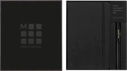Moleskine x Kaweco - Carnet classique à couverture rigide et stylo à bille rechargeable en plastique ABS pour les écrivains, preneurs de notes, recharge 0,7mm avec encre noire incluse, couleur noir