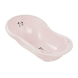 Keeeper Bañera Ergonómica con Tapón Minnie, De 0 a 12 Meses, 84 cm, Maria, Rosa pastel