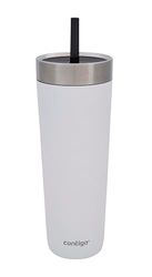 Contigo No-Spill Tumbler lekvrije thermosfles 720 ml | 100% lekvrij, geen morsen | Geïsoleerde roestvrijstalen thermosfles met deksel | koelt 14 uur lang | reisbeker | thermosfles | BPA-vrij