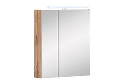 Schildmeyer Armario con Espejo Duo 146542, decoración rústica de Roble, 60 x 16 x 74,7 cm