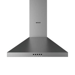 Wiggo Hotte murale 60 cm I pour évacuation d'air ou recirculation hotte aspirante 300 m³/h avec éclairage LED & 3 niveaux de puissance I avec filtre à graisse & 2 filtres à charbon I inoxydable