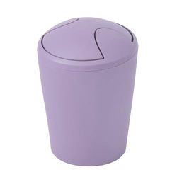 Spirella - Poubelle à bascule MOVE - Design Moderne et Compact - Couvercle Amovible et Facile à Nettoyer - Idéale Salle de Bain ou Cuisine - Blanc - 5L