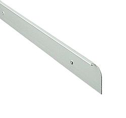Merriway BH04371 Worktop Trim End Cap, 40 x 630 mm - Matt Silver