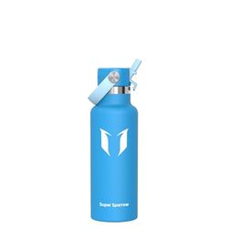 Super Sparrow Botella Agua Acero Inoxidable - Botellas Termica 500ml - Sin BPA - Termo Cantimplora con Pajita Vacío, para Deporte, Viaje, Escuela, Exterior, Oficina, Gimnasio