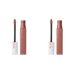 Maybelline New York Rossetto Matte SuperStay Matte Ink, Tinta Labbra a Lunga Tenuta, Colore Intenso e Vibrante, No Transfer, Seductress (65), 5 ml (Confezione da 2)