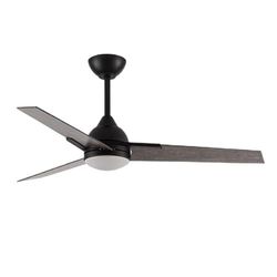 Brightium Ventilateur DC 22 W 3 pales gris, 6 vitesses, 3 couleurs, 2180 lm, 132D, avec télécommande, mémoire et minuterie pour rafraîchir les espaces.