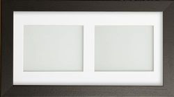 Frame Company Watson Multi Aperture Range Black Photo Picture Frame, 20x10 for 8x6 (x2) *Choice of Sizes* Fitted with Real Glass