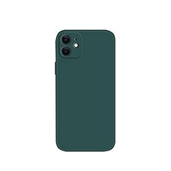 Voor iPhone 11 Pro Max cameralens, vloeibare siliconen, voor iPhone 11 Pro Max, gelrubber testetui, donkergroen