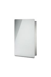 Blomus Scatola Portachiavi in Vetro, Lavagna Magnetica, Metallo, Bianco, H 30 cm, B 20 cm, L 5 cm