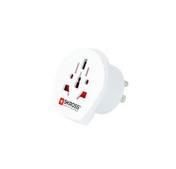 Skross 73566 Country Adapter World to USA - suitable for equipment with earthed & unearthed plugs (2- and 3-pole)