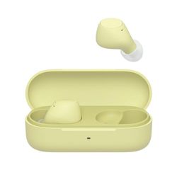 Sony TWS Słuchawki Douszne IPX4-C510, Małe, Lekkie, Bluetooth, Multipoint Connection, Ambient Sound, IPX4, Spotify Tap, Szybkie Ładowanie, Bateria 22 Godz., iOS i Android, Żółte