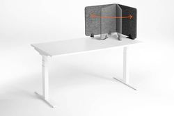 Durable 313458 Effect 120 Séparateur de Table Pliable en Feutre Pet recyclé Anthracite