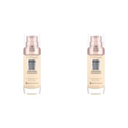 Maybelline Foundation, Dream Radiant Liquid Hydrating Foundation with Hyaluronic Acid and Collagen, Lightweight, Medium Coverage Up to 12 Hour Hydration, 01 Natural Ivory, 30 ml (Pack of 2)