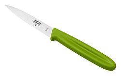 KUHN RIKON Swiss Knife kristen tandad slipning, rostfritt stål, grönsakskniv, kniv med bladskydd, grön