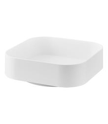 Yamazaki 2198 Tower Rotating Storage Tray, White, ABS Resin/Silicone, 20 x 20 x 6.3 cm