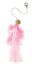 GLOREX 6 3822 211 - Plumas para colgar (6 unidades) rosa 7 cm, con mosquetón, rosa