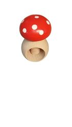 Chinchilla® Cascanueces Seta Mosca | Cascanueces Robusto | Fácil cascado de nueces | Diseño Tradicional y Durabilidad | Madera 12x5 cm