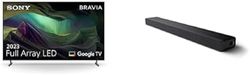 Sony BRAVIA KD-75X85L, Full Array LED, 4K HDR, Google TV, ECO PACK, BRAVIA CORE, Seamless Edge Design, Modello 2023 + HT-A3000 Soundbar TV bluetooth a 3.1 canali